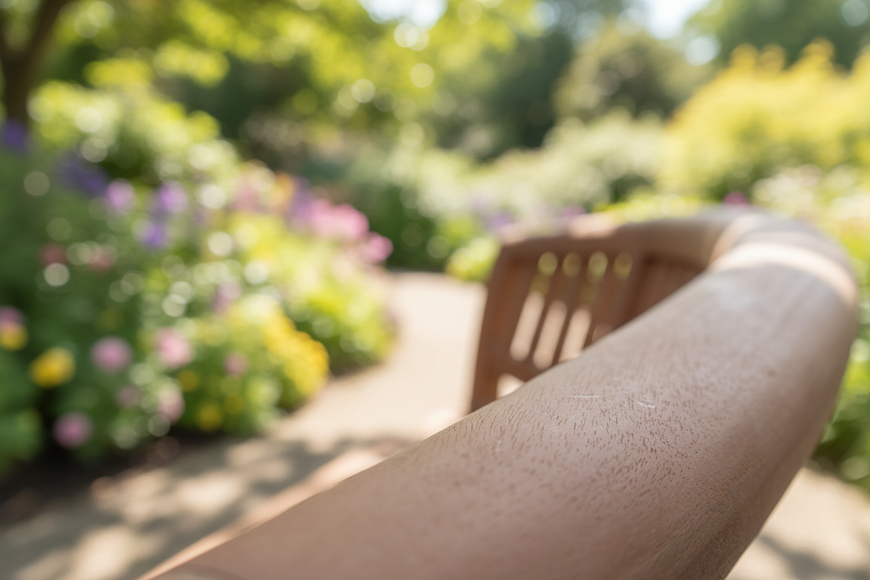 Teak Banana Bench – Tekora (160 cm) | Volledig handgemaakt & gemonteerd geleverd