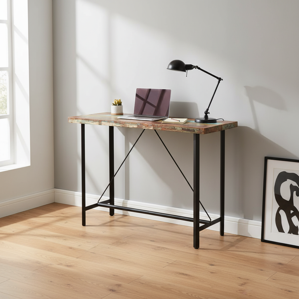 Bartafel als werkplek in home office