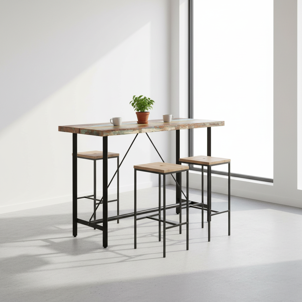 Bartafel in moderne minimalistische keuken