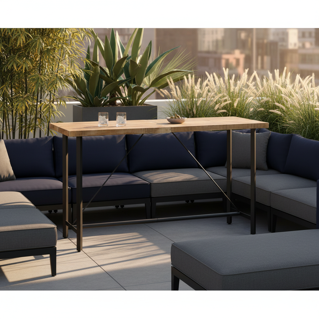 Bartafel in moderne stadstuin