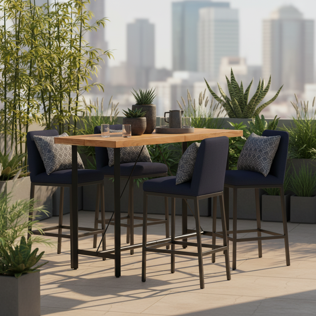 Bartafel in moderne stadstuin