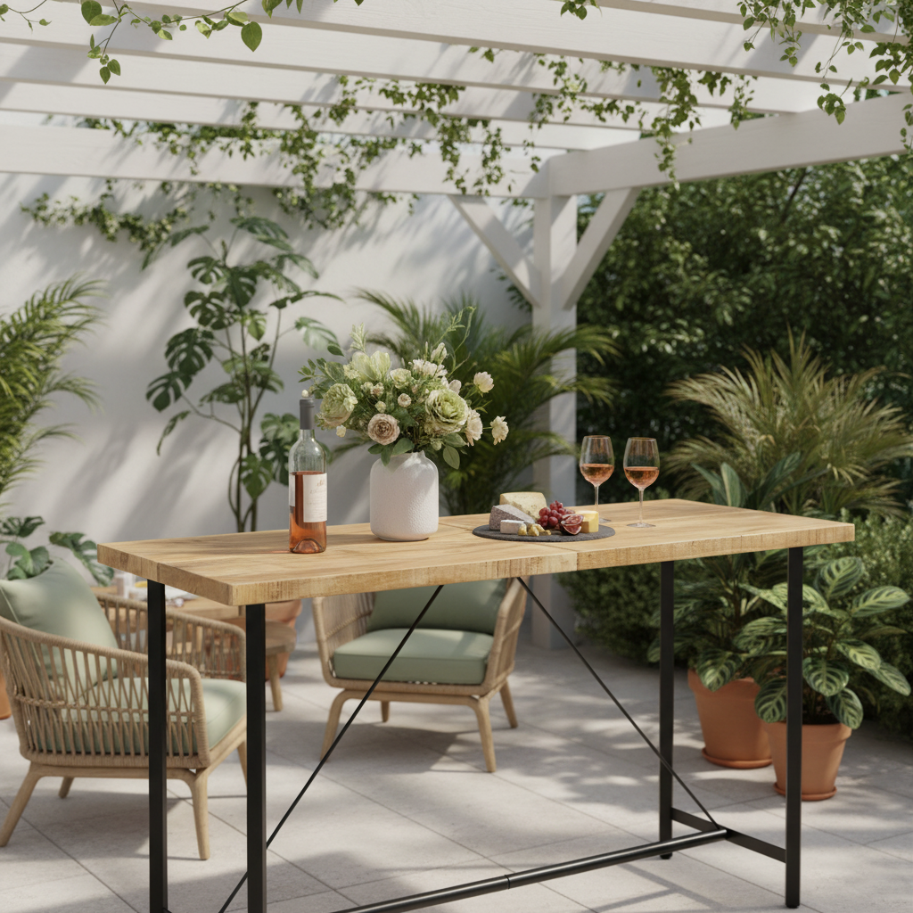 Bartafel onder pergola - gestyled