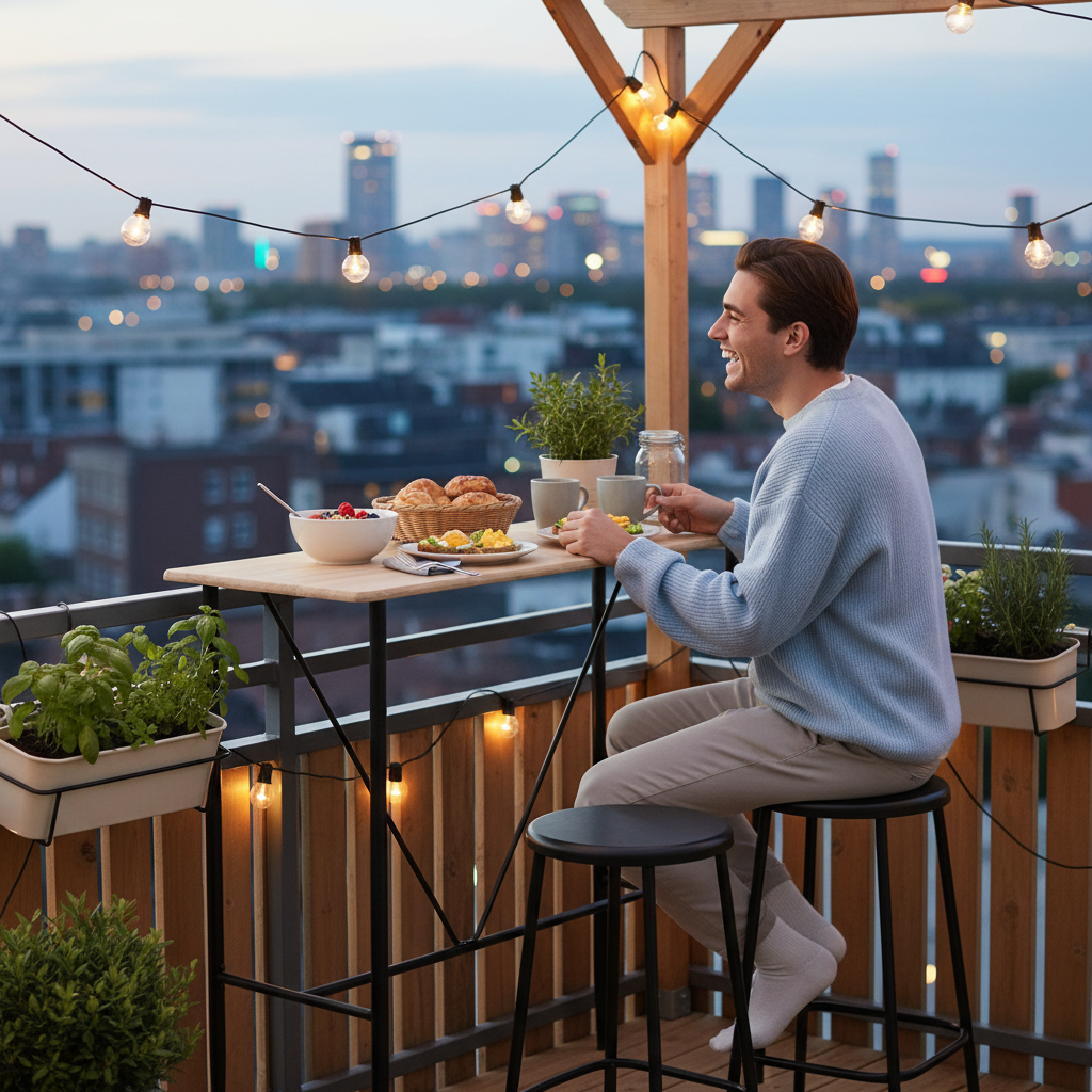 Bartafel op gezellig balkon