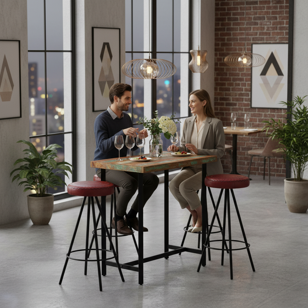 Bartafelset in modern restaurant