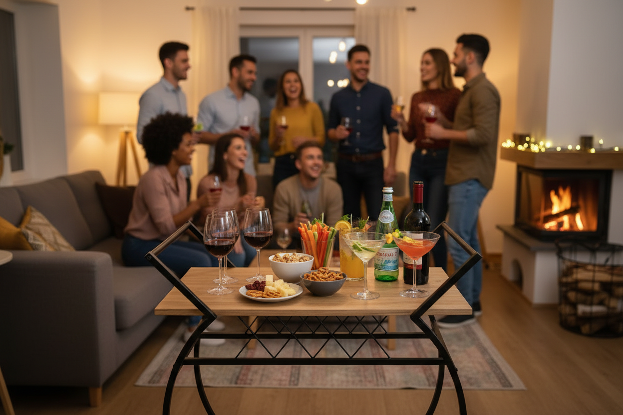 Barwagen bij huisfeest