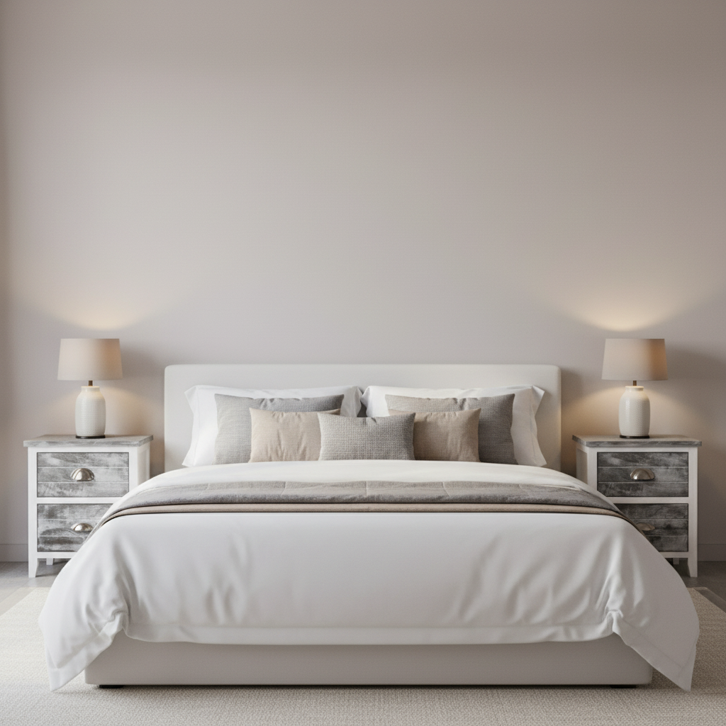 Bed tussen 2 nachtkastjes