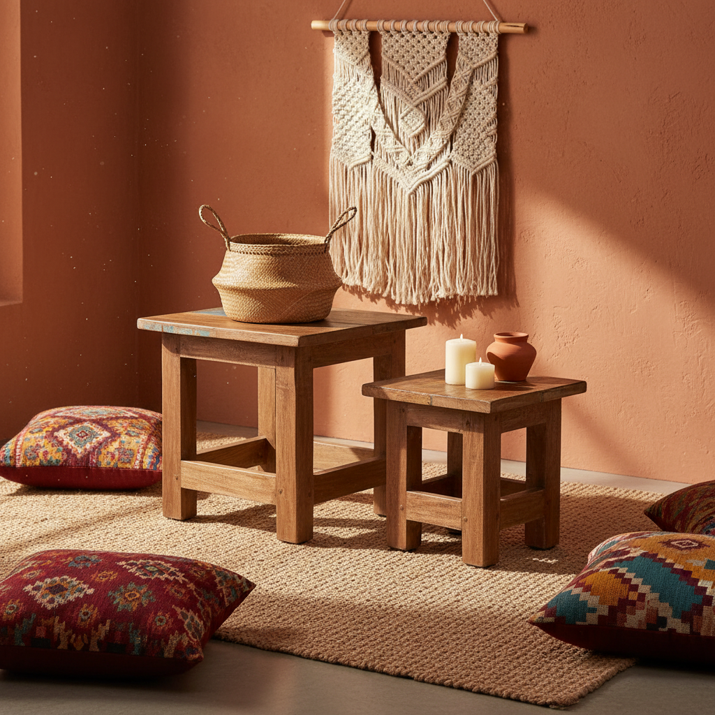 Beide tafels in bohemian ruimte