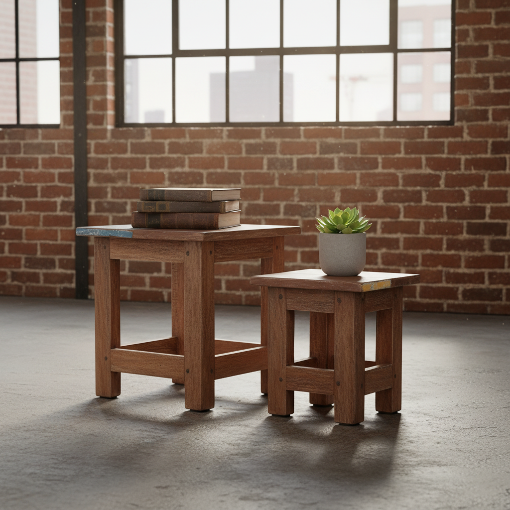 Beide tafels in industriële loft