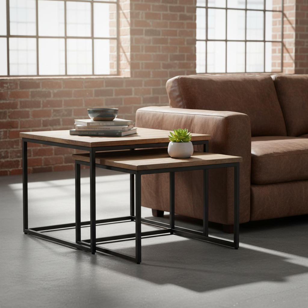 Beide tafels in industriële loft