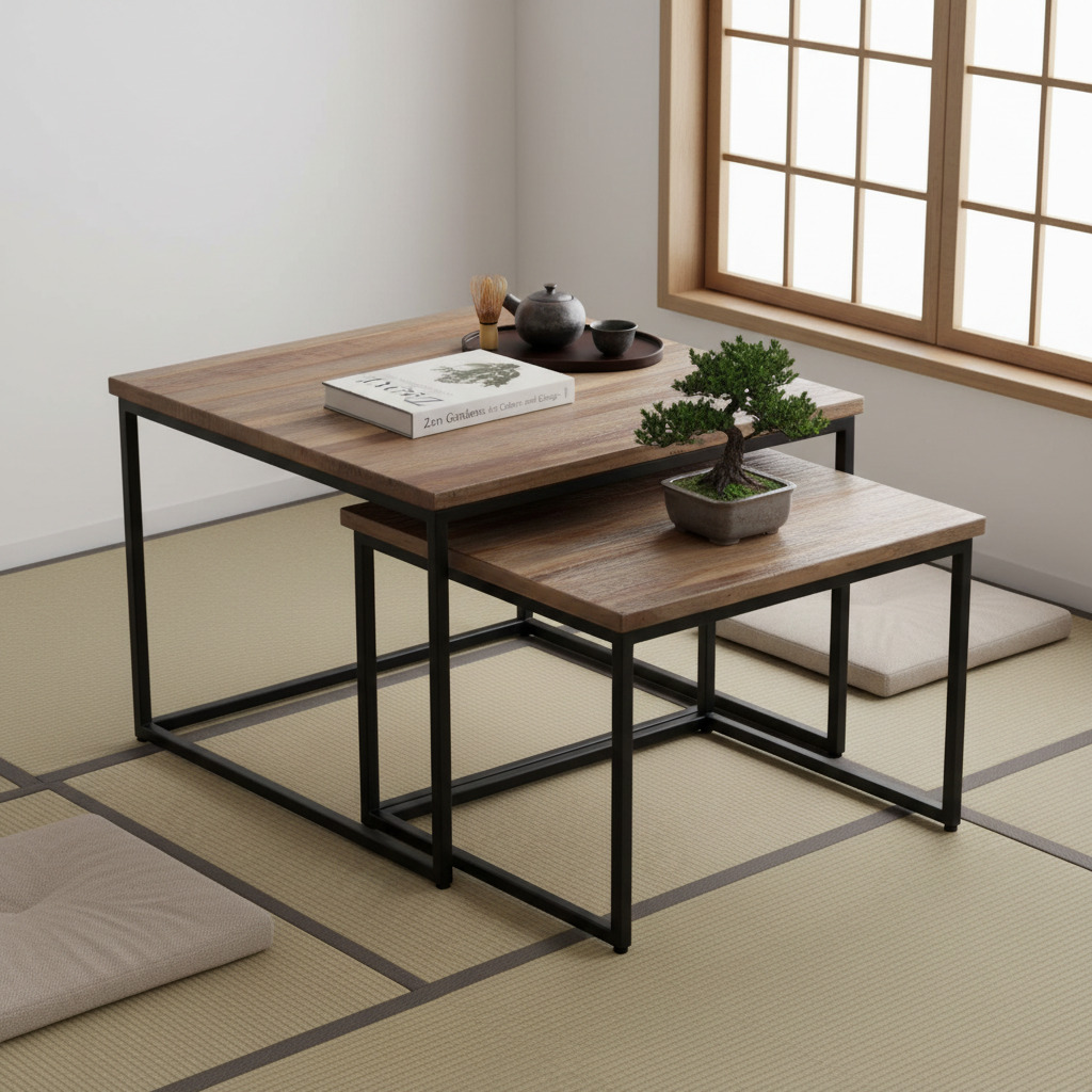 Beide tafels in Japans-geïnspireerde ruimte