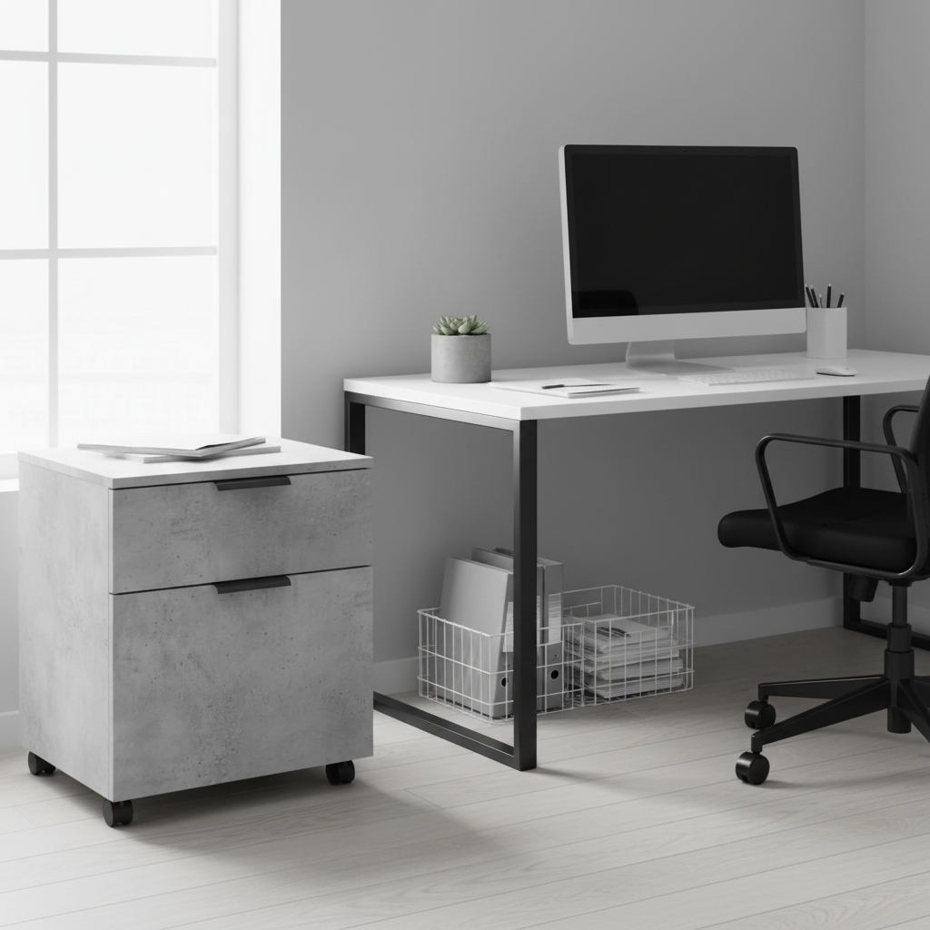 Betongrijs dossierkast