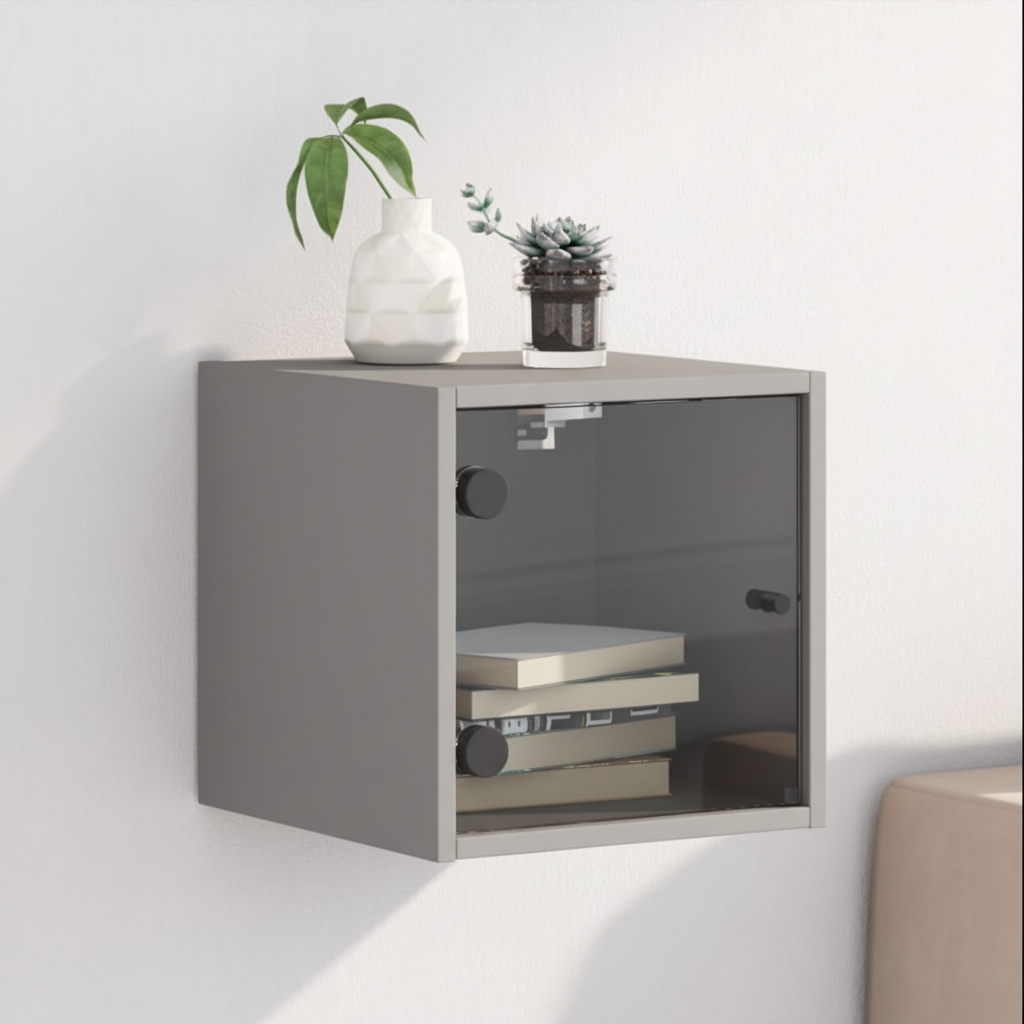 Betongrijs wandkastje