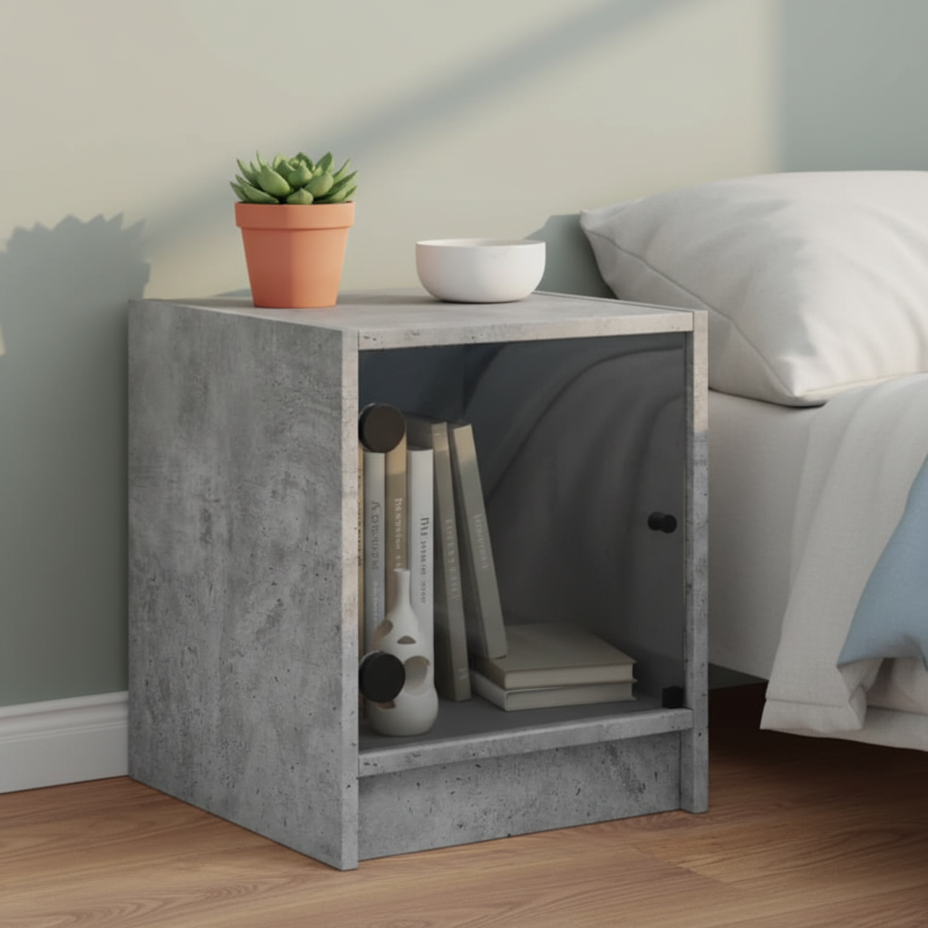 Betonlook nachtkastje jongenskamer