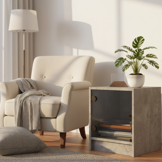 Betonlook nachtkastje woonkamer