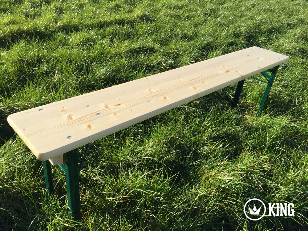Bierbank 160 cm x 25 cm (dunkelgrüne Basis) KING ®