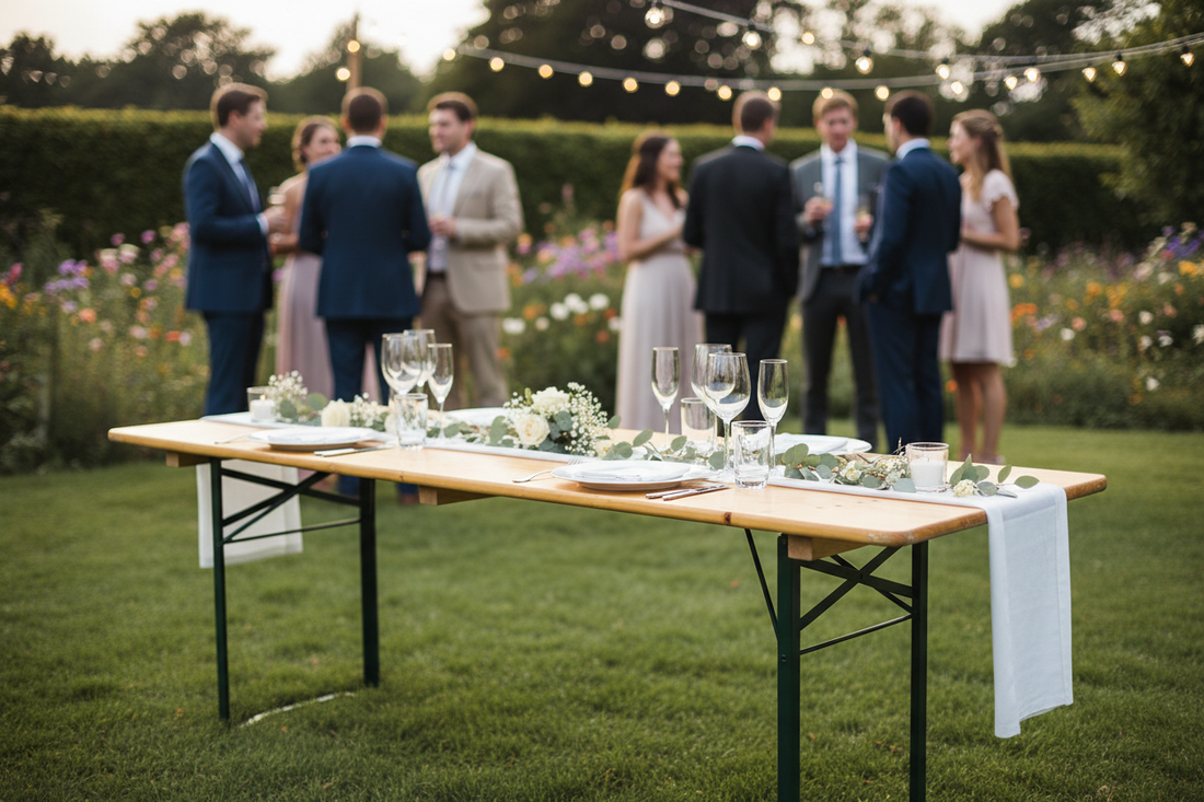 Biertafel 220cm bruiloft