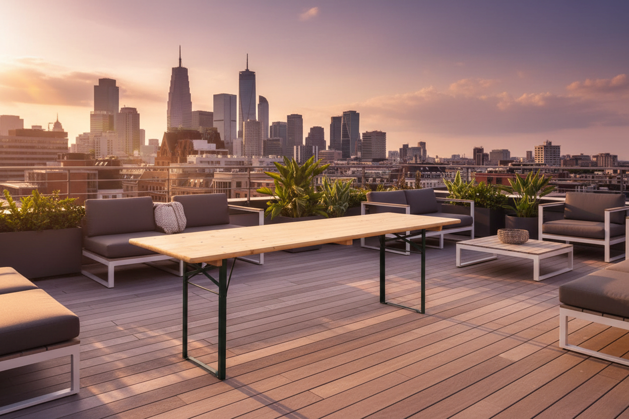 Biertafel 220cm dakterras