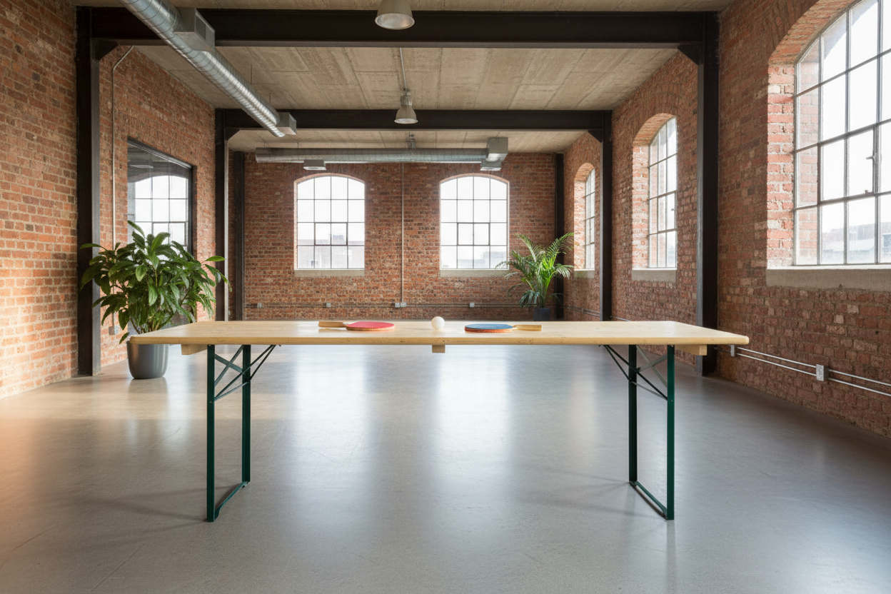 Biertafel als pingpongtafel