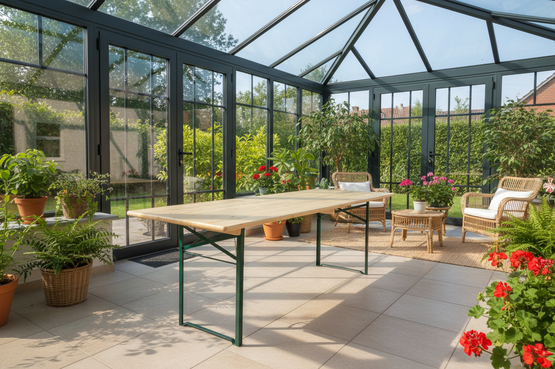 Biertafel in veranda