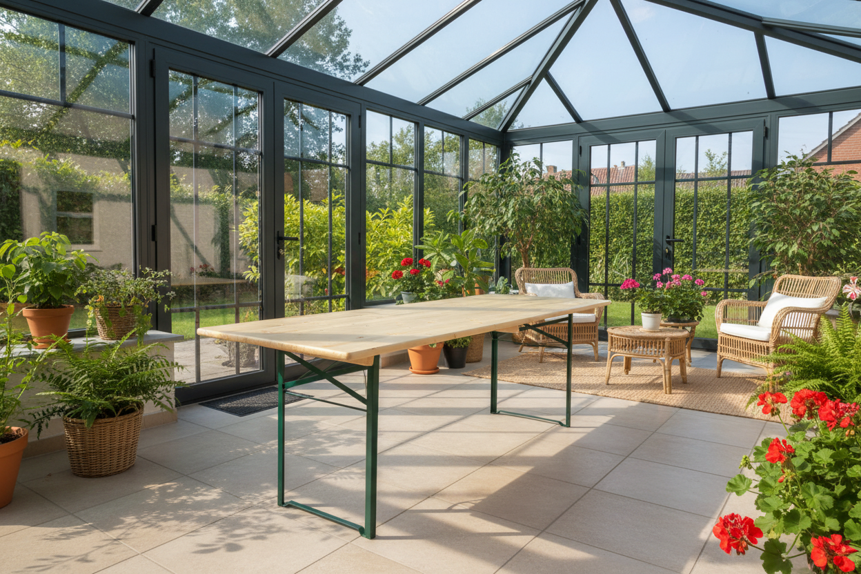 Biertafel in veranda