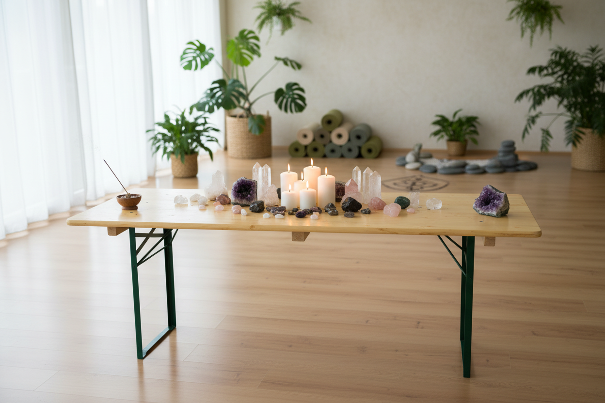 Biertafel in yoga studio