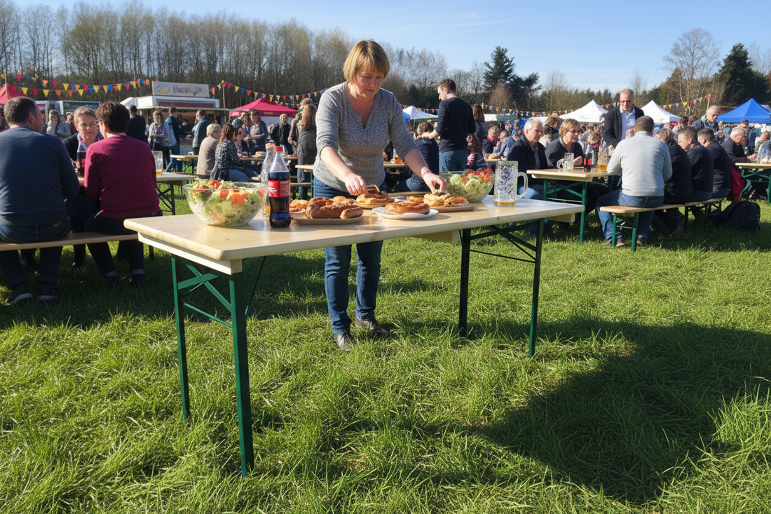 Biertafel op buurtfestival