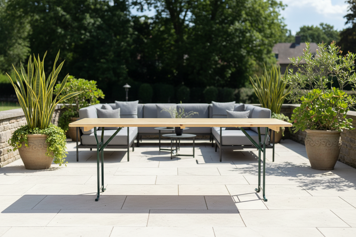 Biertafel op elegant terras