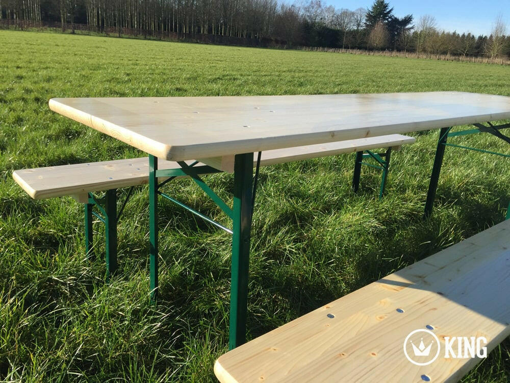 KING ® BIERTAFELSET 220 cm x 60 cm TAFEL EN 2 BANKEN
