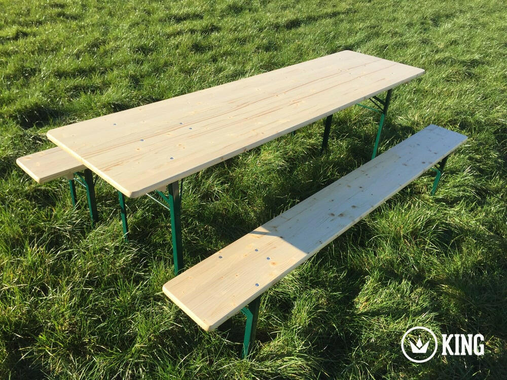 KING ® BIERTAFELSET 220 cm x 60 cm TAFEL EN 2 BANKEN