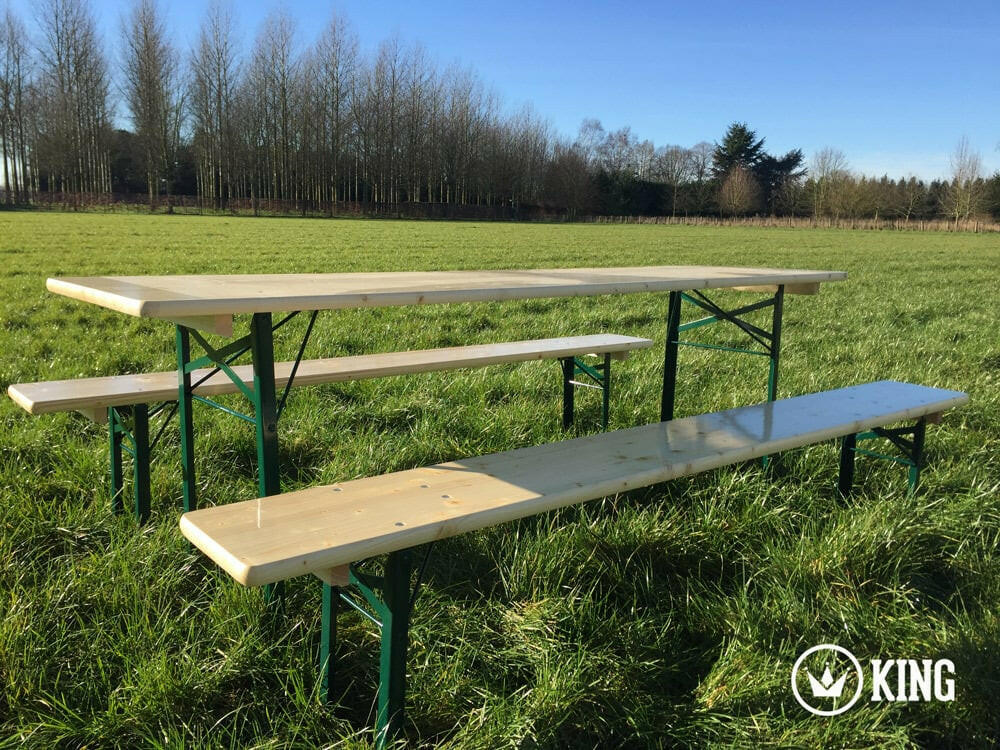 KING ® BIERTAFELSET 220 cm x 60 cm TAFEL EN 2 BANKEN