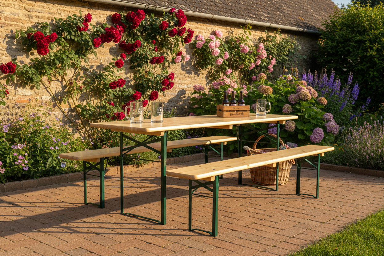 Biertafelset cottage tuin