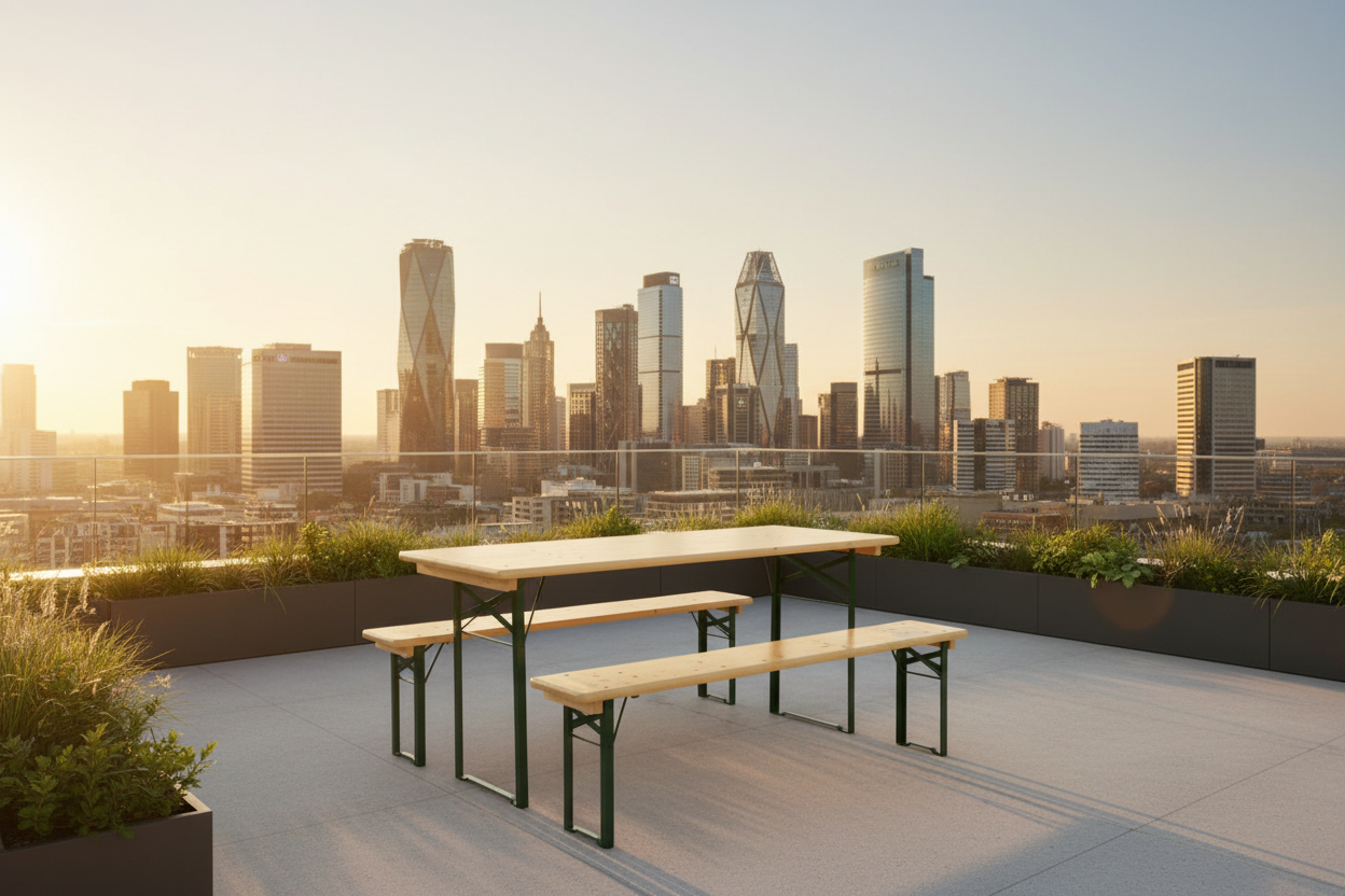 Biertafelset dakterras