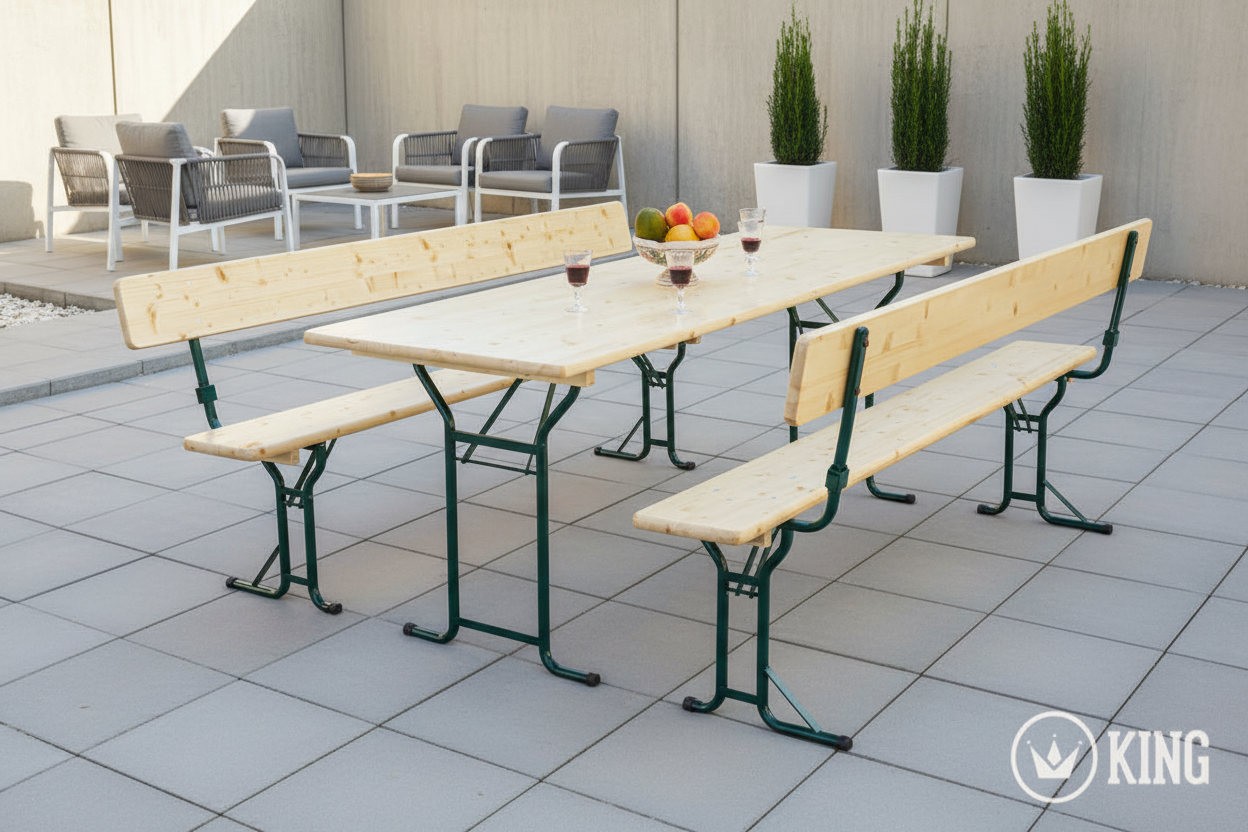 Biertafelset modern terras