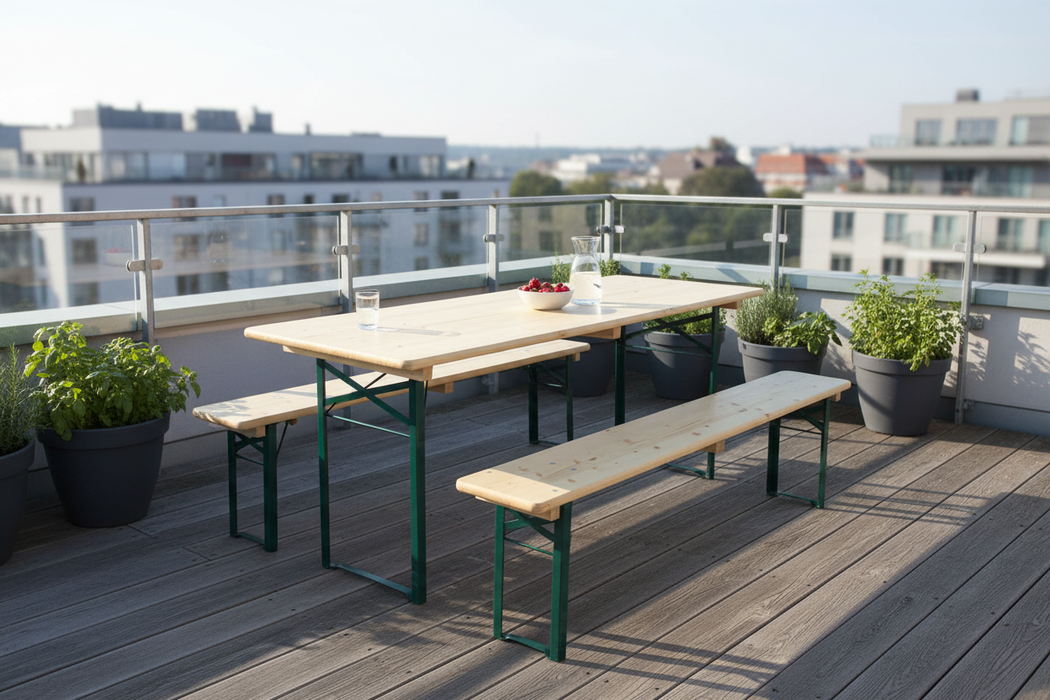 Biertafelset stadsbalkon