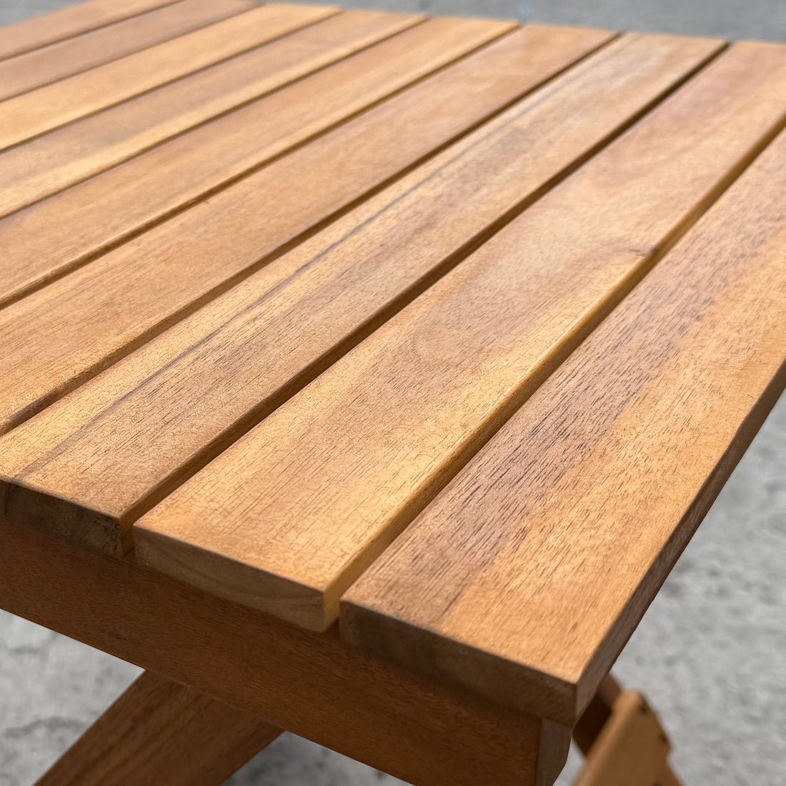 Vierkante hardhouten bijzettafel - opklapbaar – Acacia – foto 3