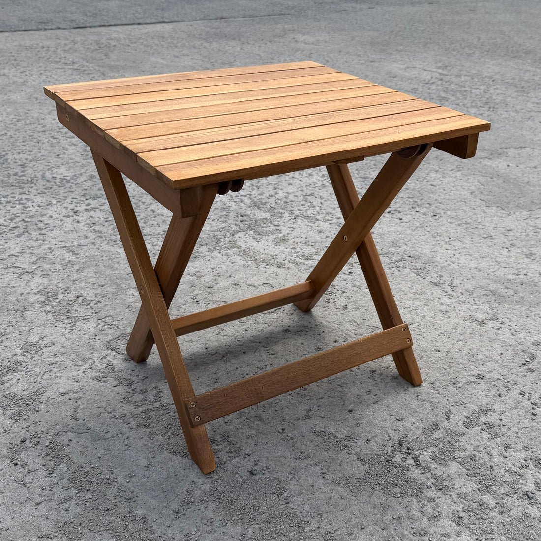 Vierkante hardhouten bijzettafel - opklapbaar – Acacia – foto 4