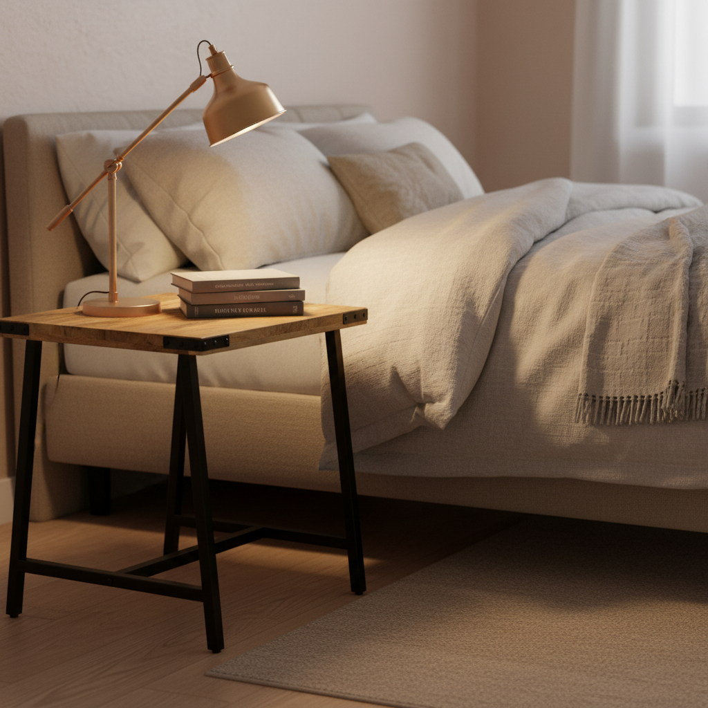 Bijzettafel als nachtkastje