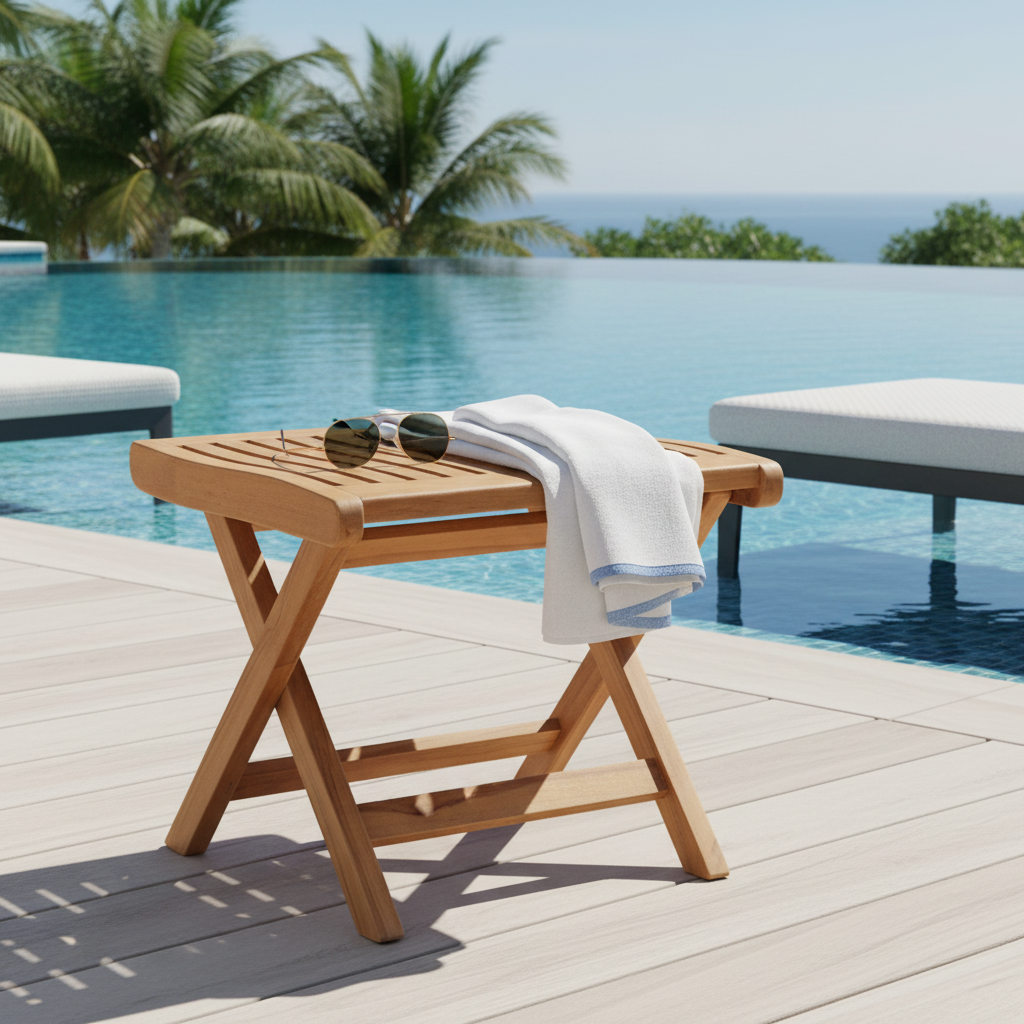Bijzettafel bij zwembad