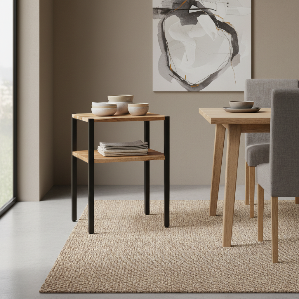 Bijzettafel in eethoek - 2 niveaus