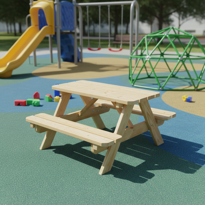 Kinderpicknicktafel Björn KING ® (90 cm.) - Natuur