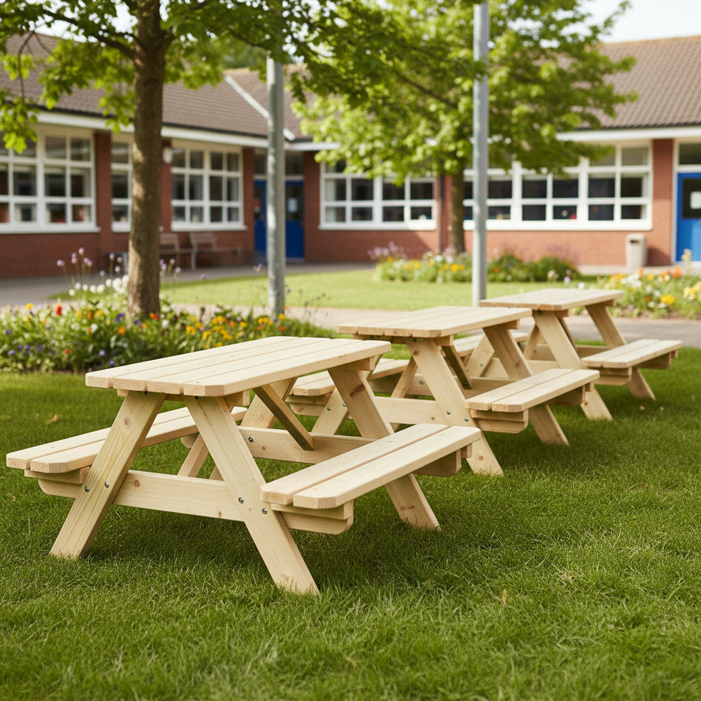 Kinderpicknicktafel Björn KING ® (90 cm.) - Natuur