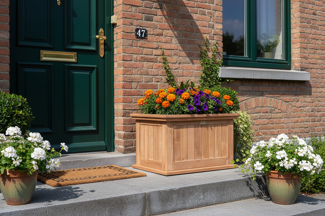 Bloembak Flores teak huisingang zomer