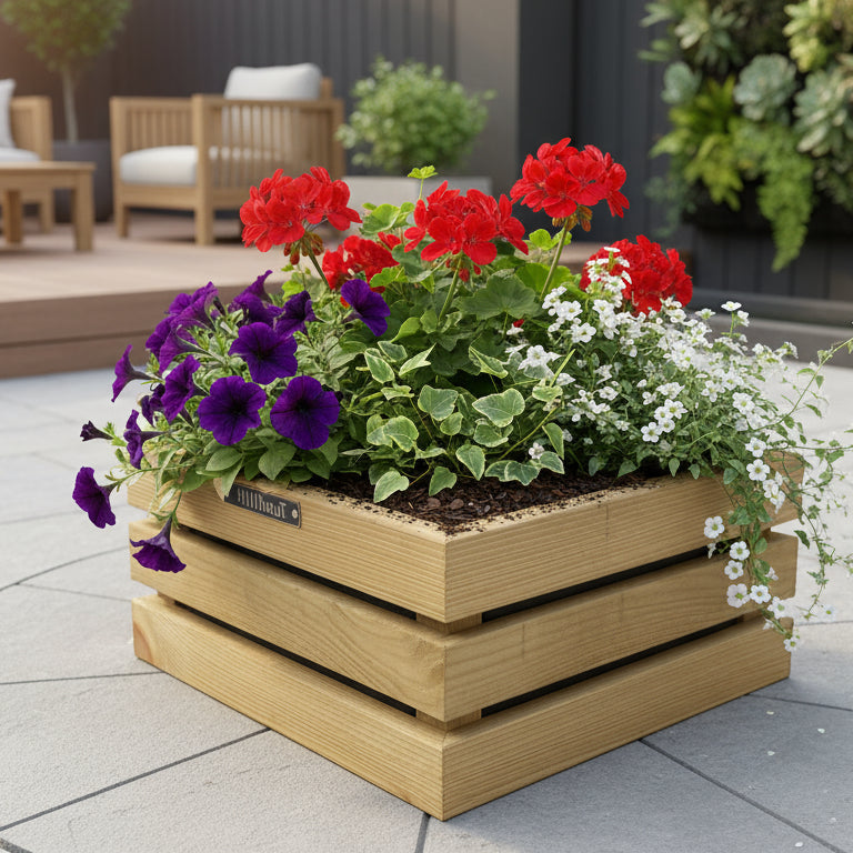 Elan Mini-Blumenkasten 30 x 30 cm – Für einen stilvollen Garten oder Balkon 
