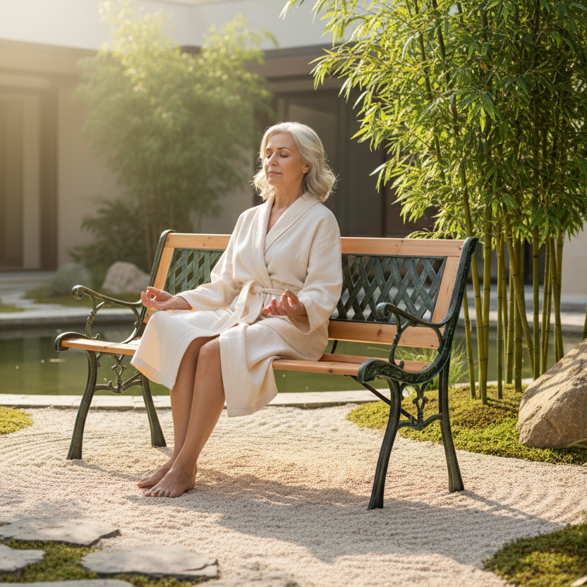 Blorvinar met vrouw mediterend
