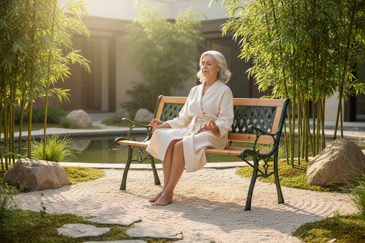 Blorvinar met vrouw mediterend