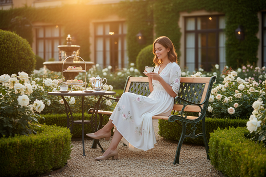 Blorvinar met vrouw thee