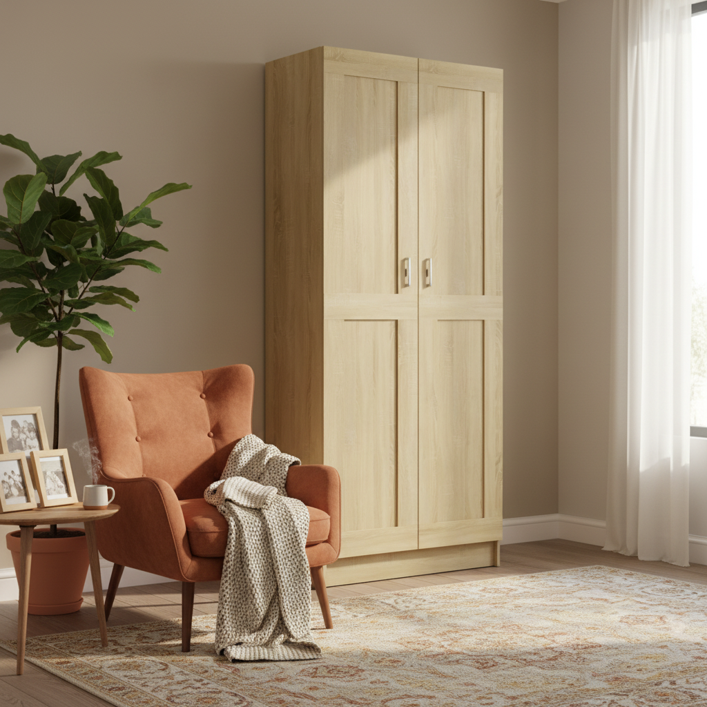 Boekenkast sonoma eiken 150cm in warme gezinswoonkamer