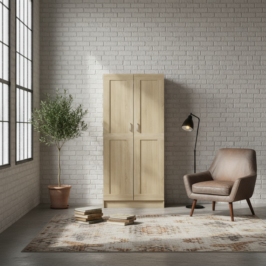 Boekenkast sonoma eiken 185.5cm in industriële loft