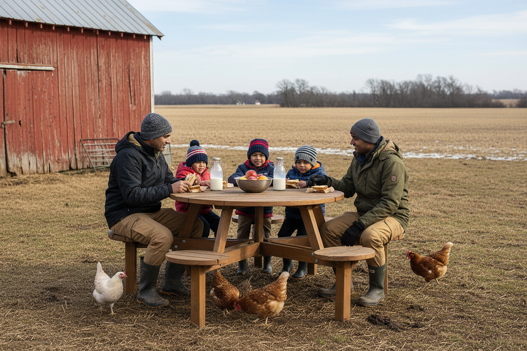 Boerengezin lunch op boerderij 18 dec 12:14