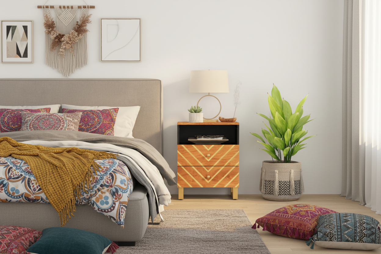 Bohemian interieur met planten